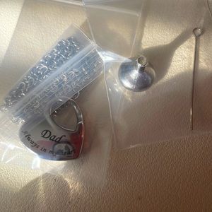 Always in my heart DAD ashes necklace